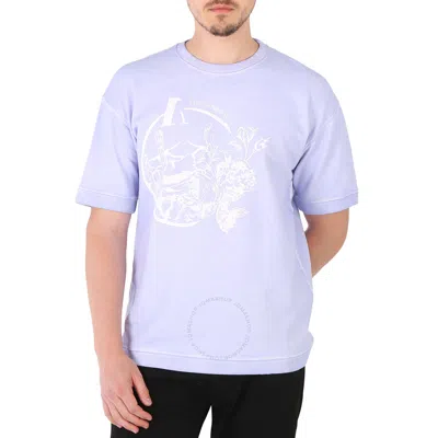 Emporio Armani Purple Graphic Print Jersey Fleece T-shirt