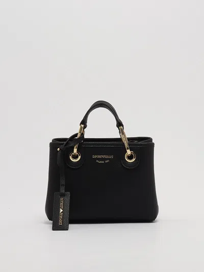 Emporio Armani Pvc Shopping Bag In Nero-silver