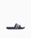 Emporio Armani Pvc Slides With Logo Tape In Blue