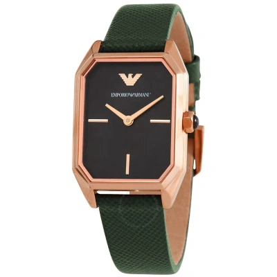 Emporio Armani Quartz Black Mother Of Pearl Ladies Watch Ar11149 In Black / Gold Tone / Green / Mother Of Pearl / Rose / Rose Gold Tone