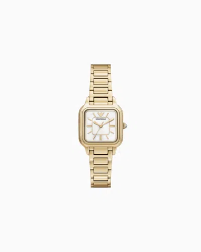 Emporio Armani Quartz Watch In Gold