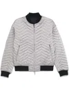 Emporio Armani Long-sleeved Double-sided Jacket In Grey