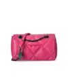 Emporio Armani Bouganvillea Small Quilted Crossbody Bag In Fuchsia