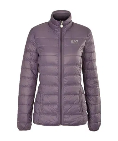 Emporio Armani Quilted Down Jacket In Gray