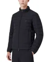 Emporio Armani Quilted Down Jacket In Navy Blue