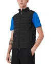Emporio Armani Quilted Down Vest In Navy Blue