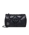 Emporio Armani Quilted Faux-leather Shoulder Bag In Black