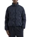 Emporio Armani Quilted Jacket In Blue