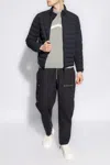 Emporio Armani Quilted Down Jacket In Navy Blue