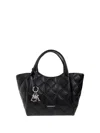 Emporio Armani Quilted Logo-detail Tote Bag In Black