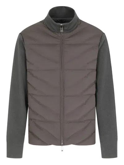 EMPORIO ARMANI QUILTED PANELLED PADDED JACKET