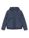 Emporio Armani Quilted Puffer Jacket In Blue