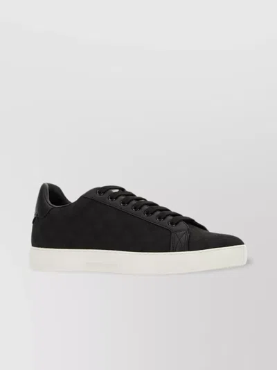 Emporio Armani Quilted Rubber Sole Sneakers In K001