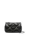 Emporio Armani Quilted Faux-leather Shoulder Bag In Black