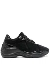 Emporio Armani Quilted Trainers In Black