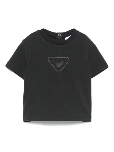 Emporio Armani Babies' Raised-logo T-shirt In Blue