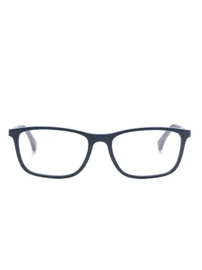 Emporio Armani Rectangle-frame Glasses In Blue