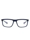 Emporio Armani Rectangle-frame Glasses In Blue