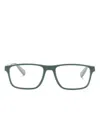 Emporio Armani Rectangle-frame Glasses In Green