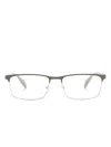 Emporio Armani Rectangle-frame Glasses In Grey