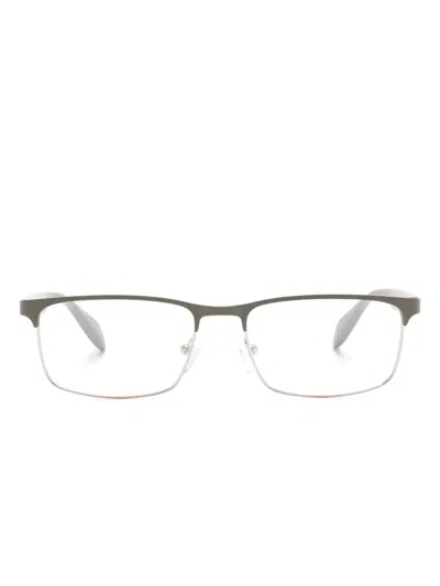 Emporio Armani Rectangle-frame Glasses In Grey