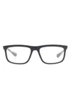 Emporio Armani Rectangle-frame Glasses In Grey