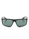 Emporio Armani Rectangle-frame Sunglasses In Black