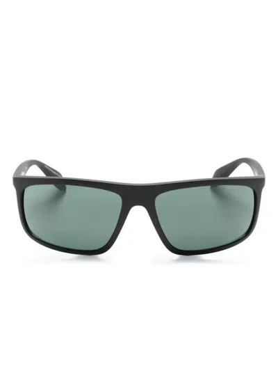 Emporio Armani Rectangle-frame Sunglasses In Black