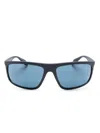 Emporio Armani Rectangle-frame Sunglasses In Blue