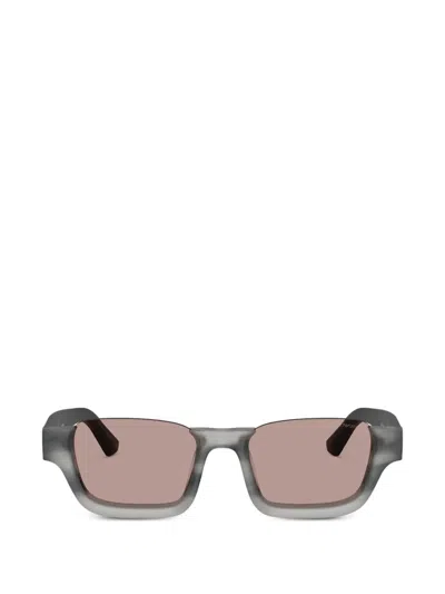Emporio Armani Rectangle-frame Sunglasses In Gray