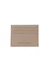 Emporio Armani Rectangular Card Holder In Nude