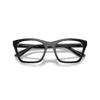 Emporio Armani Rectangular Eyeglasses With Glossy Black Frame In Black