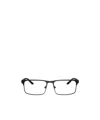 Emporio Armani Rectangular Frame Glasses In Black
