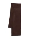 Emporio Armani Luxurious Soft Fringe Scarf Accessory In Brown