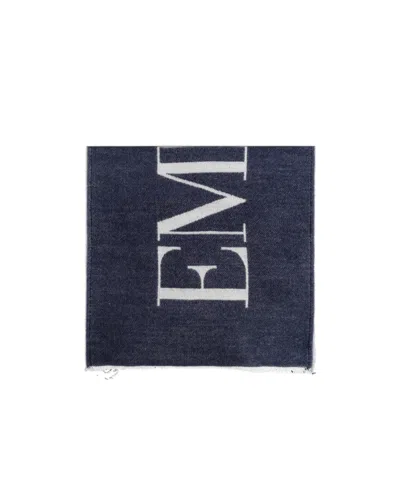 Emporio Armani Rectangular Scarf In Gold