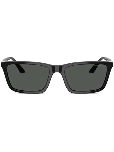 Emporio Armani Eckige Sonnenbrille In Schwarz