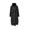 Emporio Armani Recycled Nylon Reversible Long Down Jacket In Black