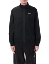 Emporio Armani Recycled-nylon Zip-up Sweatshirt With Stand-up Collar