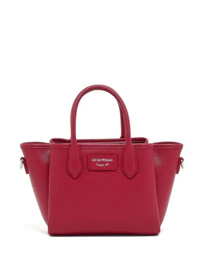 EMPORIO ARMANI RED LOGO SMALL TOTE