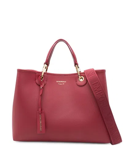 Emporio Armani Red Myea Medium Tote