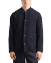 Emporio Armani Cardigan Button Blazer In Navy Blue