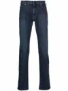 Emporio Armani Regular Fit Denim Jeans With Rivet Detailing