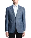 Emporio Armani Regular Fit Notch Lapel Blazer In Bluette
