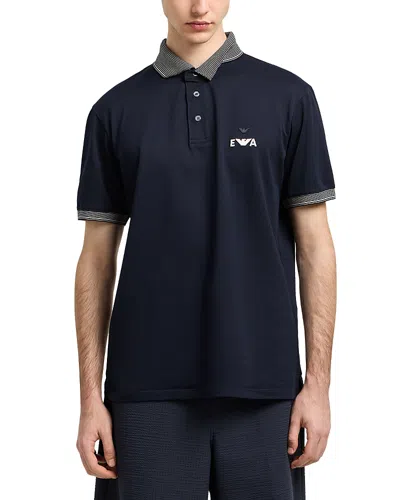 Emporio Armani Regular Fit Polo Shirt In Blue