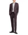 Emporio Armani Regular Fit Solid Suit In Brick Red