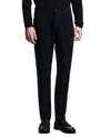 Emporio Armani Regular Fit Stretch Cannette Trousers In Solid Blue