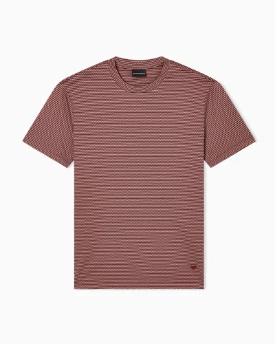 Emporio Armani Regular Fit T-shirts In Brown