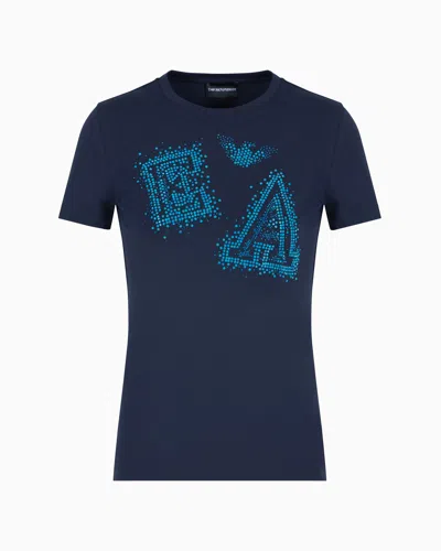 Emporio Armani Regular Fit T-shirts In Navy Blue