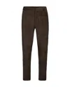 Emporio Armani Regular Fit Textured Brown Stretch Pants In Multi