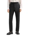 Emporio Armani Regular Fit Virgin Wool Trousers In Black